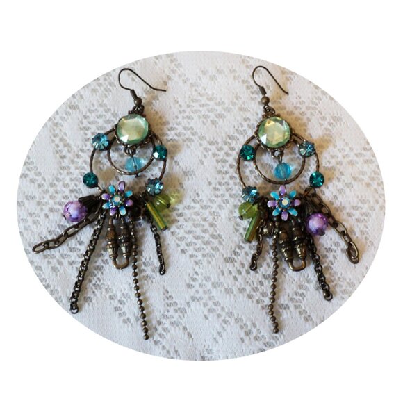 NEW Handcrafted Long Drop Beaded Dangle Earrings Women Fashion Jewelry Gifts - Picture 1 of 5
